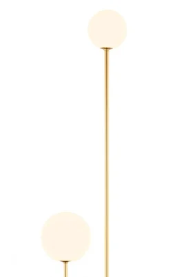 Lampa Podłogowa SELEN Złoty Biały Szklane Klosze 2xG9 136 cm