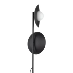 Lampa podłogowa SLATE czarna klosz biały 2xG9