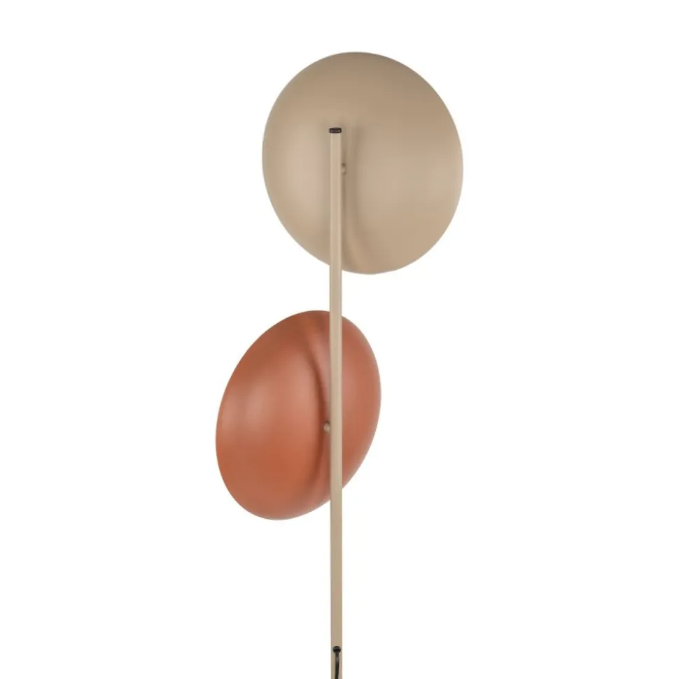 Lampa podłogowa SLATE MIX beżowa ceglasta klosz biały 2xG9