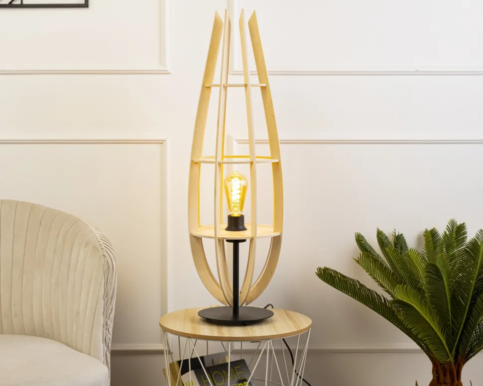 Lampa podłogowa stojąca BOHO PLYWOOD
