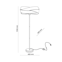 Lampa podłogowa TERRA czarna 1xE27