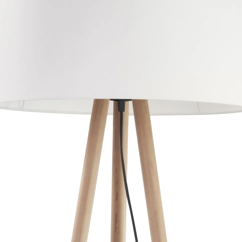 Lampa Podłogowa TOKYO Brązowy Biały Abażur 1xE27 148cm