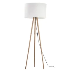Lampa Podłogowa TOKYO Brązowy Biały Abażur 1xE27 148cm