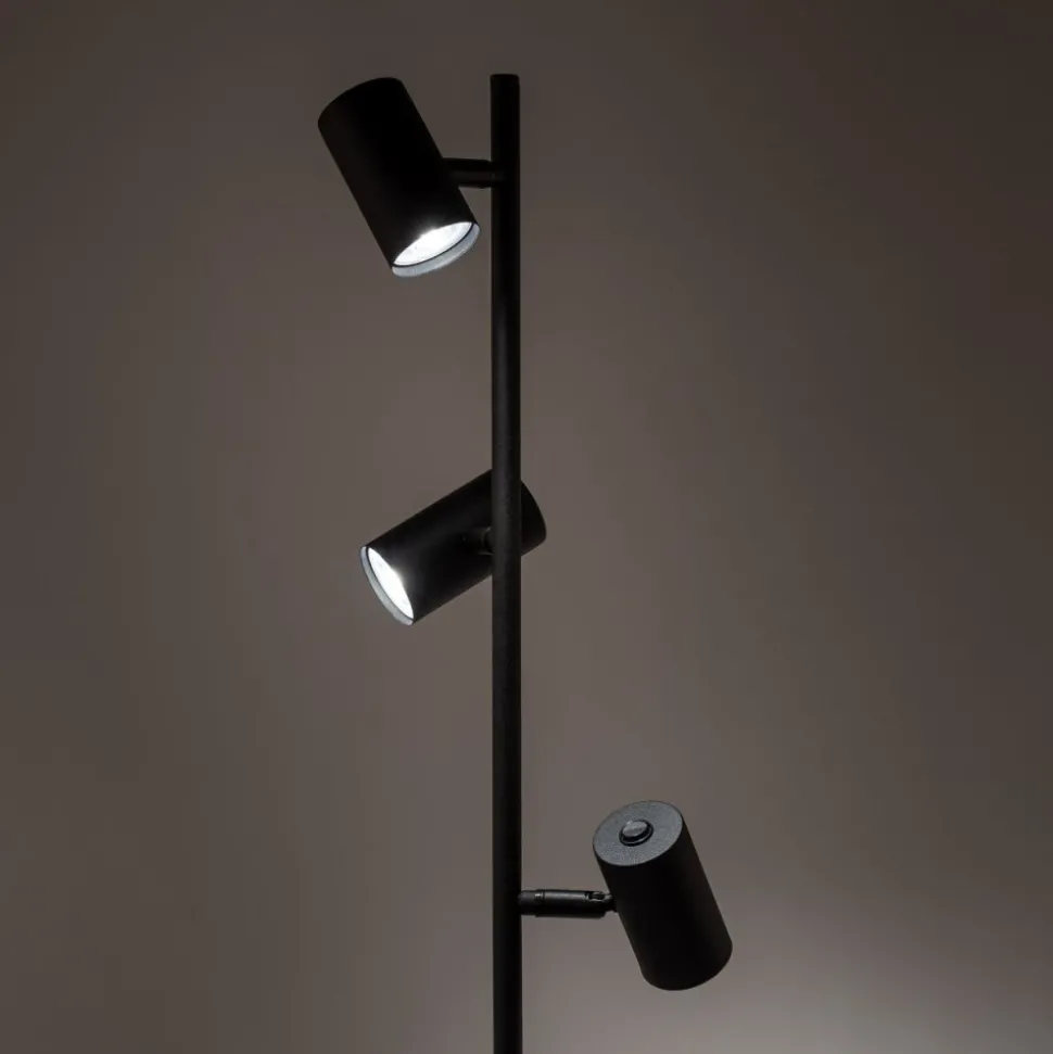 Lampa podłogowa TOP czarna 3xGU10
