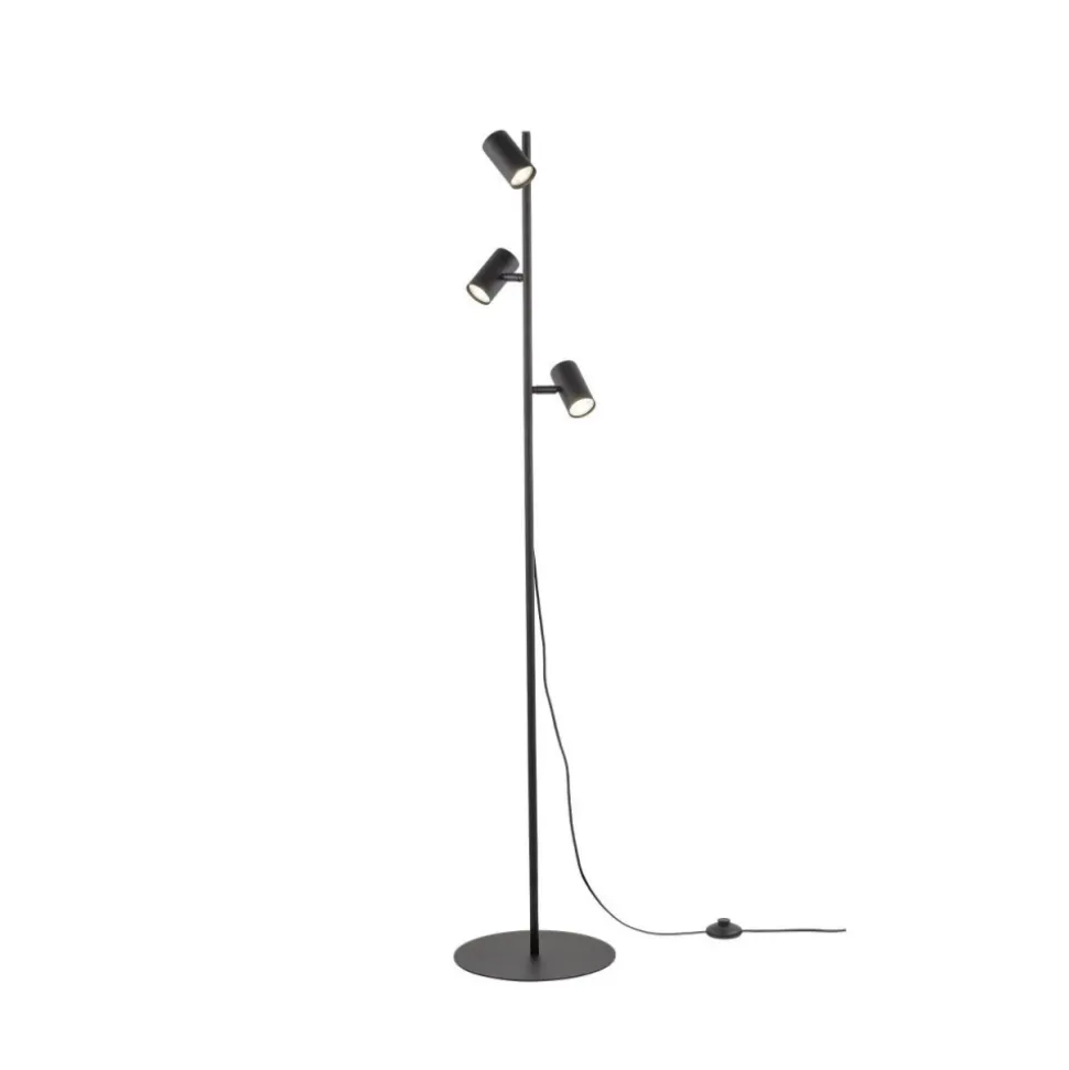 Lampa podłogowa TOP czarna 3xGU10