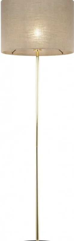 Lampa Podłogowa UMBERTO Złoty Beżowy Abażur 1xE27 155cm