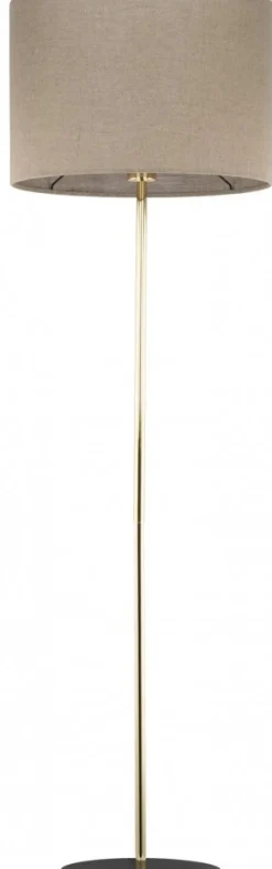 Lampa Podłogowa UMBERTO Złoty Beżowy Abażur 1xE27 155cm