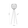 Lampa Podłogowa UNIVERSO Czarny Szklany Klosz 1xE27 179cm