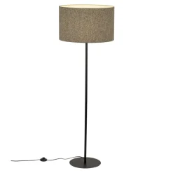 Lampa podłogowa VELLUM czarna abażur multikolor 1xE27