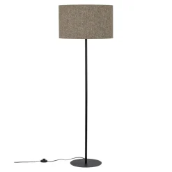 Lampa podłogowa VELLUM czarna abażur multikolor 1xE27