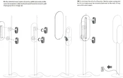 Lampa Podłogowa WHEEL Czarny Złoty 2xGX53 163cm