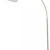 Lampa Podłogowa ZENITH Srebrny Biały Abażur 1xE27 200cm