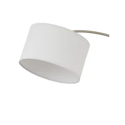 Lampa Podłogowa ZENITH Srebrny Biały Abażur 1xE27 200cm