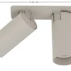 Lampa podtynkowa Spot FOURTY SURFACE szara 2xGU10