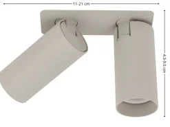Lampa podtynkowa Spot FOURTY SURFACE szara 2xGU10