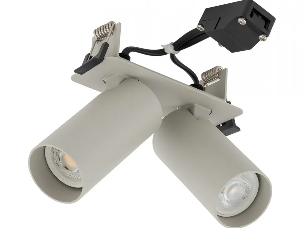 Lampa podtynkowa Spot FOURTY SURFACE szara 2xGU10
