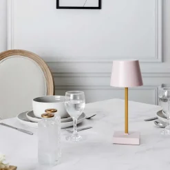 Lampa Stelo Touch LED różowe złoto