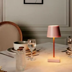 Lampa Stelo Touch LED różowe złoto