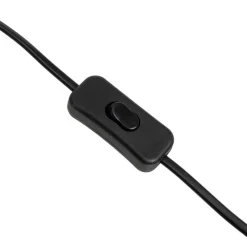 Lampa stojąca drewniana z lnianym abażurem 32 cm
