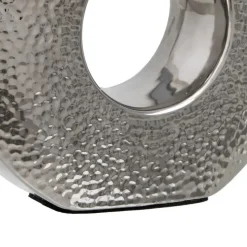 Lampa stojąca na ceramicznej srebrnej podstawie 31 cm