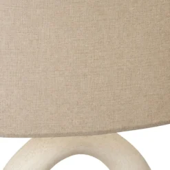 Lampa stołowa beżowa h33,5 cm