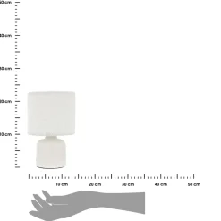 Lampa stołowa biała 22cm Bona
