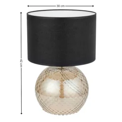 Lampa stołowa BRISTOL FUME beżowa abażur czarny 1xE27