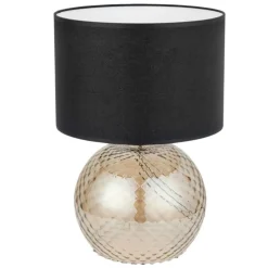Lampa stołowa BRISTOL FUME beżowa abażur czarny 1xE27