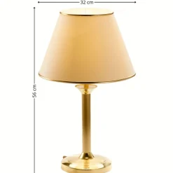 Lampa stołowa CLASSIC mosiądz satynowany 1xE27
