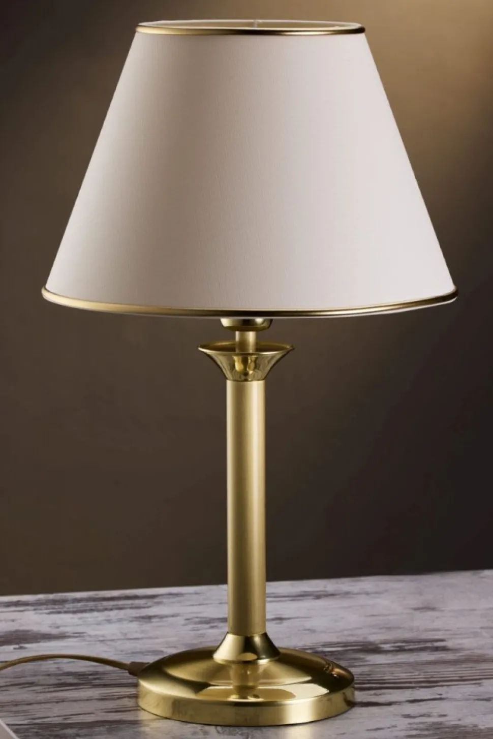 Lampa stołowa CLASSIC mosiądz satynowany 1xE27