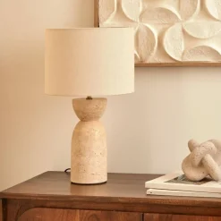 Lampa stołowa Erin beżowy marmur