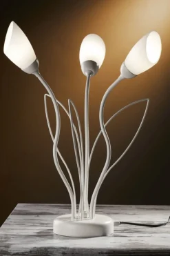 Lampa stołowa GLORIOSA szara 3xG9
