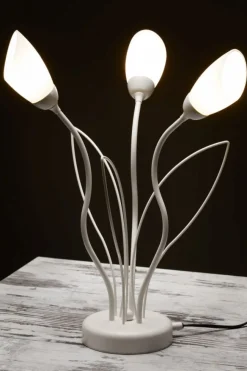 Lampa stołowa GLORIOSA szara 3xG9