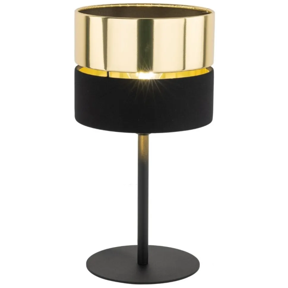 Lampa stołowa HILTON czarna złota 1xE27