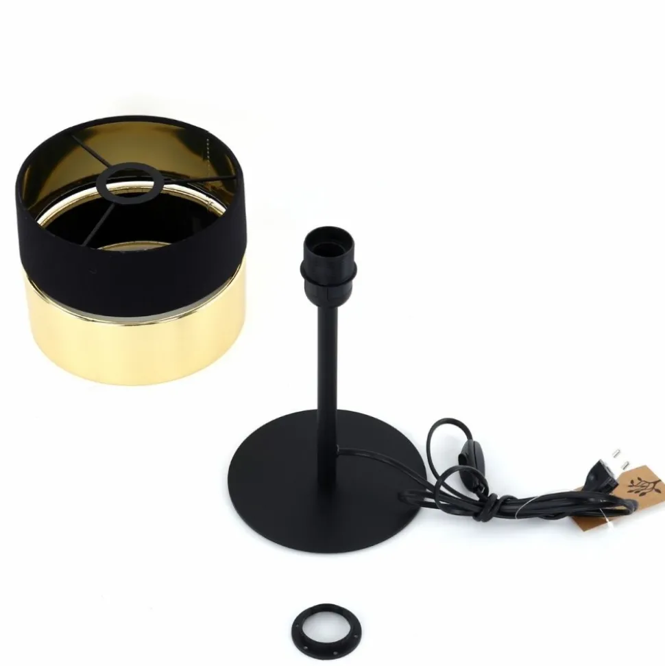 Lampa stołowa HILTON czarna złota 1xE27