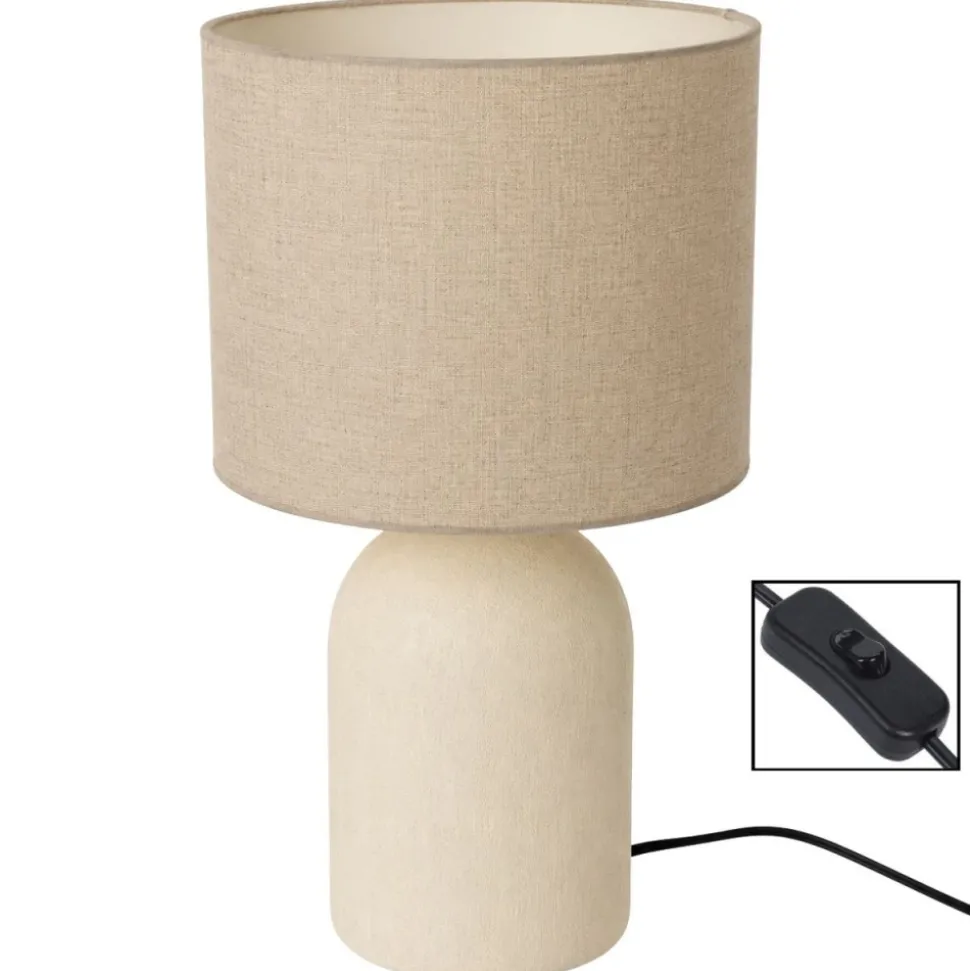 Lampa stołowa jasny beż h45,5 cm