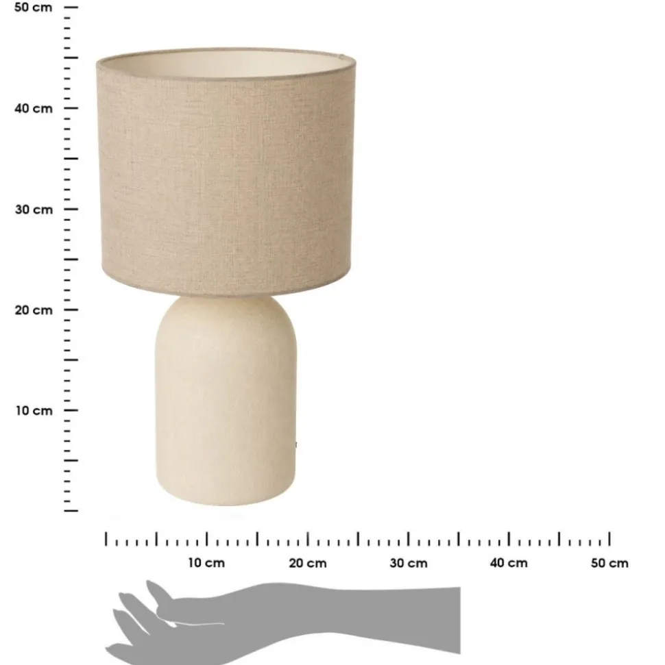 Lampa stołowa jasny beż h45,5 cm