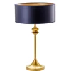 Lampa stołowa KASZMIR złota granatowy abażur 1xE27