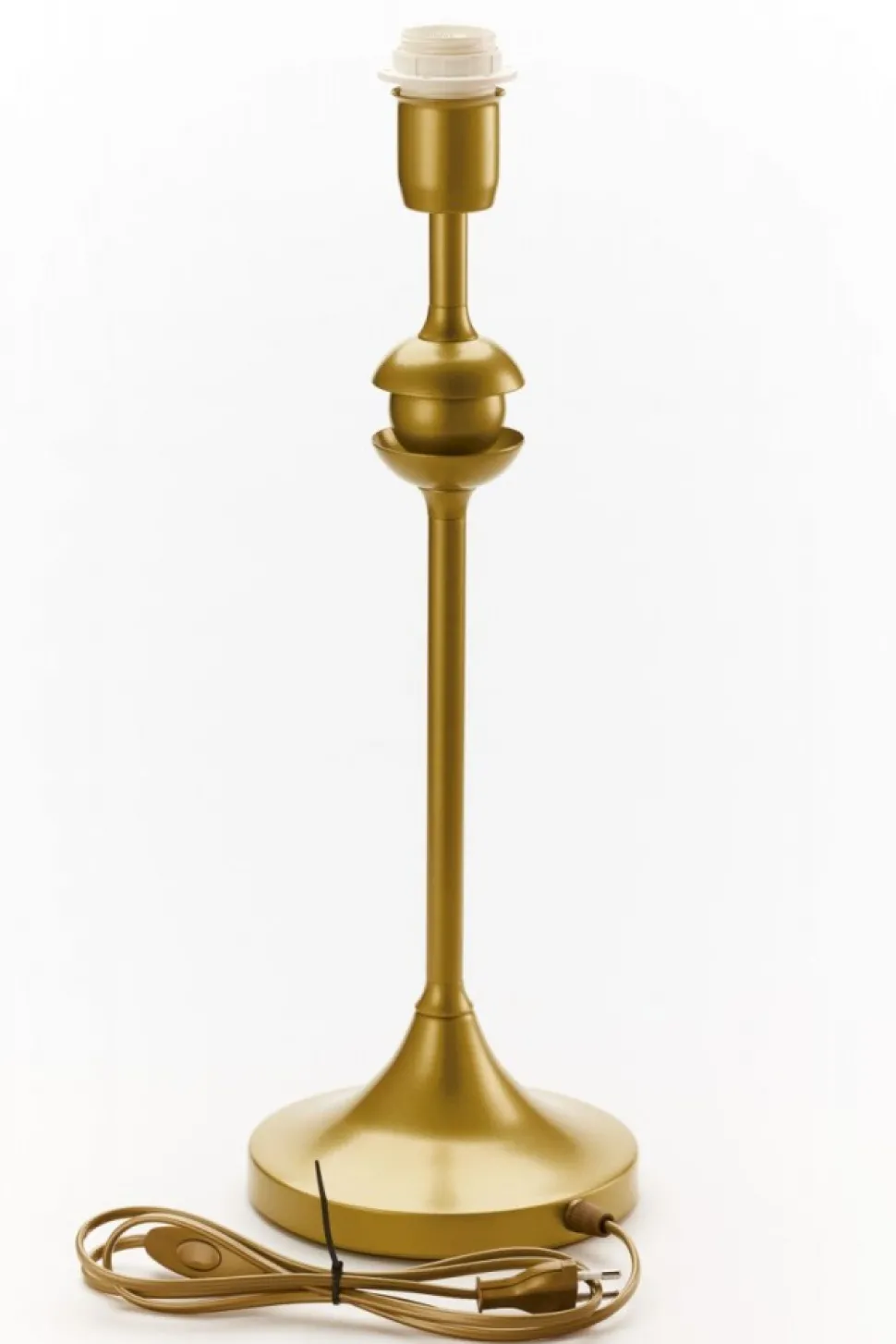 Lampa stołowa KASZMIR złota granatowy abażur 1xE27