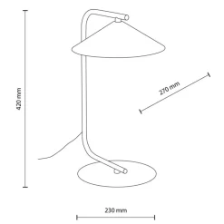 Lampa stołowa LUME kaszmirowa 1xGX53