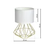 Lampa stołowa LUPO biała złota E27