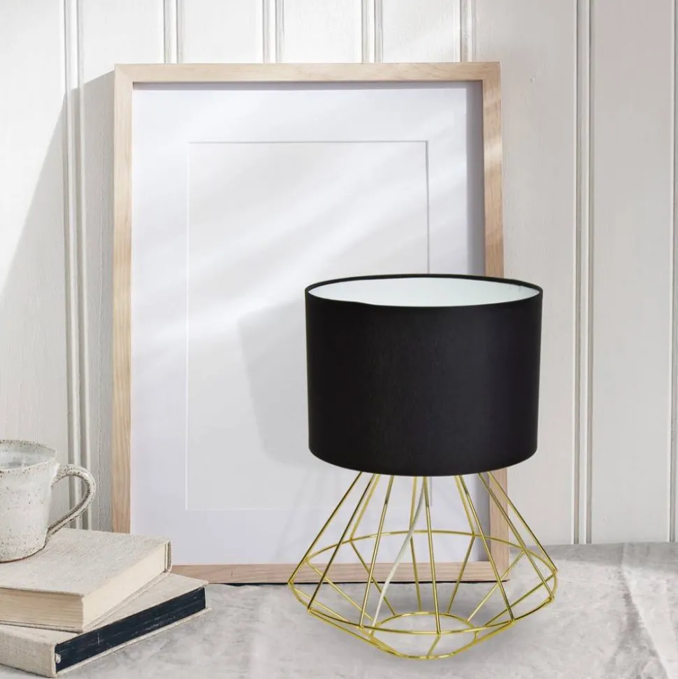Lampa stołowa LUPO black gold E27