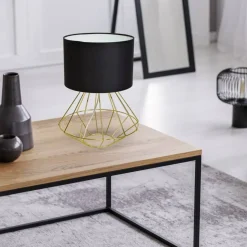 Lampa stołowa LUPO black gold E27