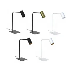 Lampa stołowa MONO biała/złota GU10