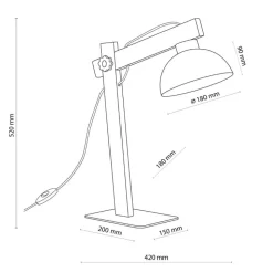 Lampa stołowa OSLO brązowa 1xE27