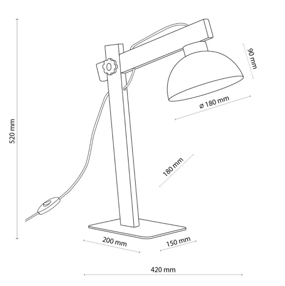 Lampa stołowa OSLO brązowa 1xE27
