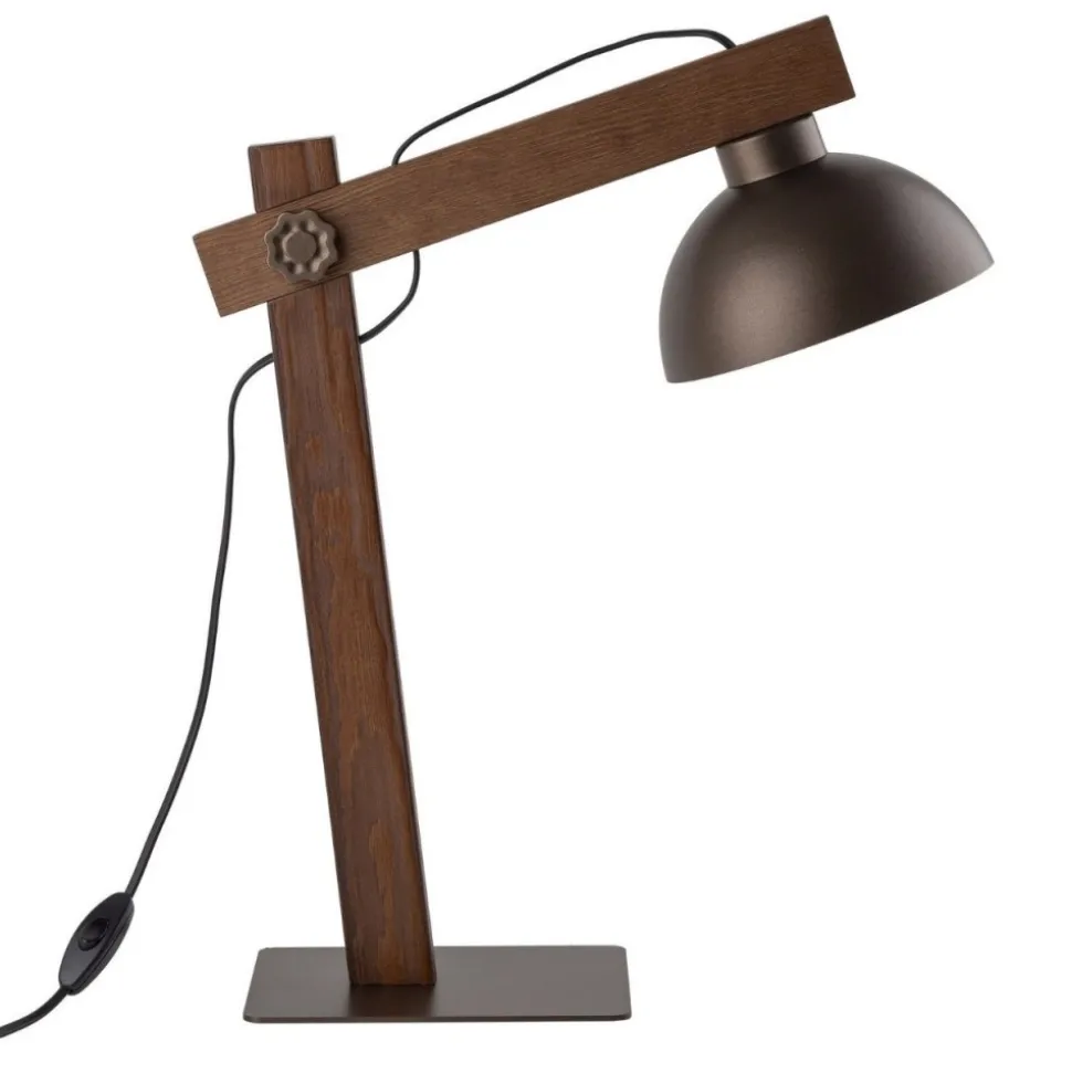 Lampa stołowa OSLO brązowa 1xE27