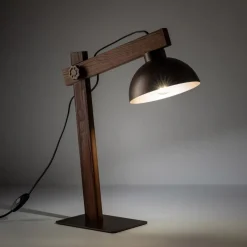 Lampa stołowa OSLO brązowa 1xE27
