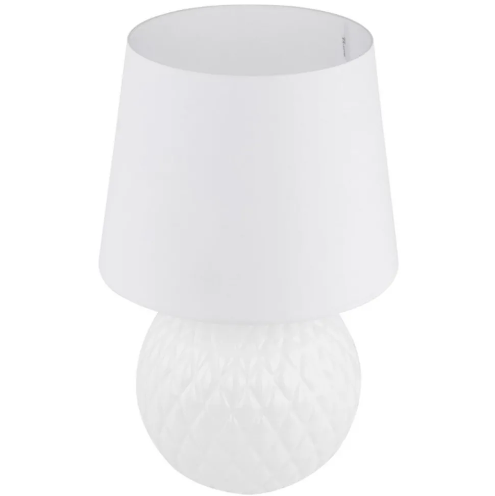 Lampa stołowa SANTANA biała 1xE27