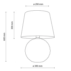 Lampa stołowa SANTANA biała 1xE27